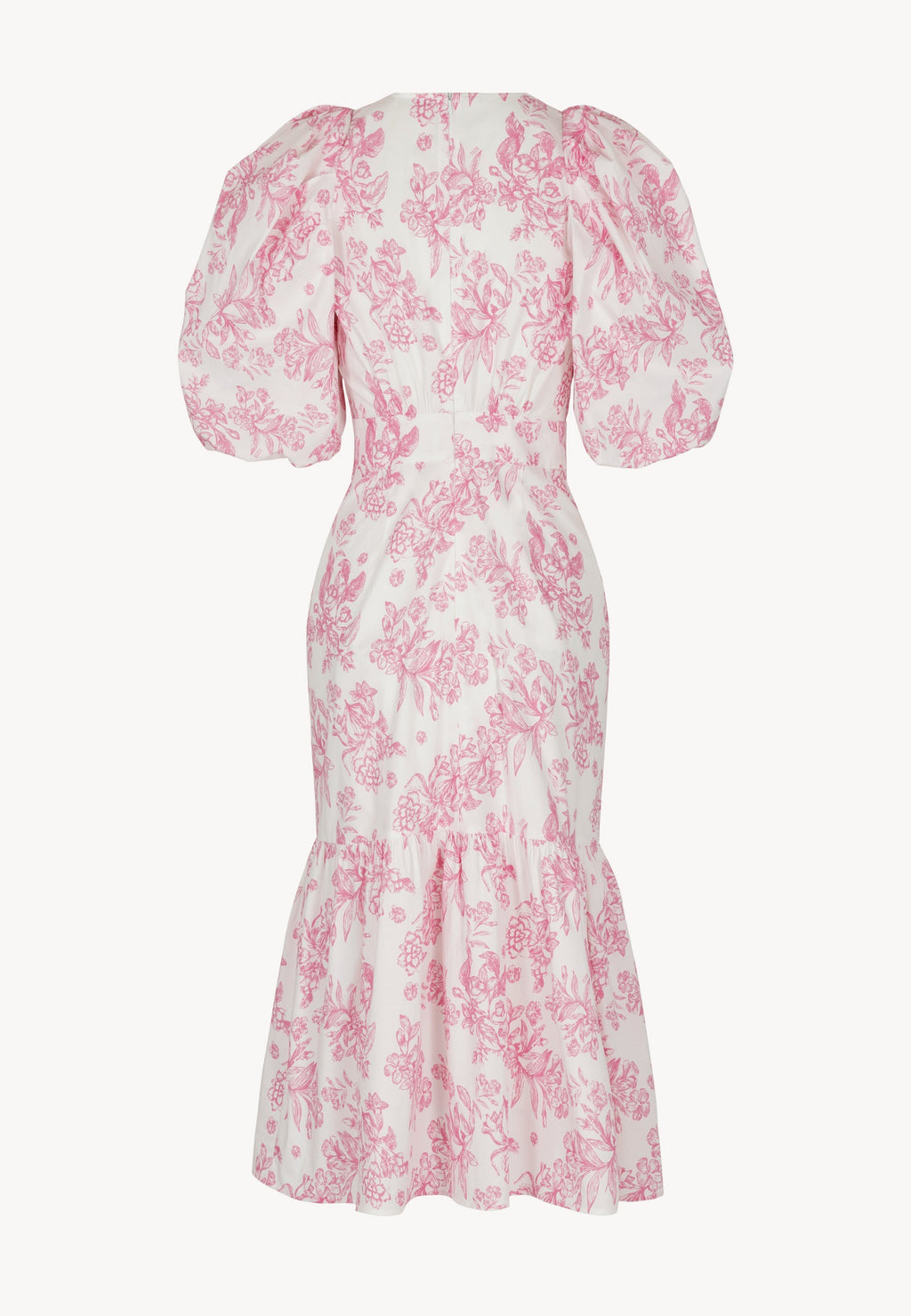 Midi sukienka w kwiaty MOSELLE różowa