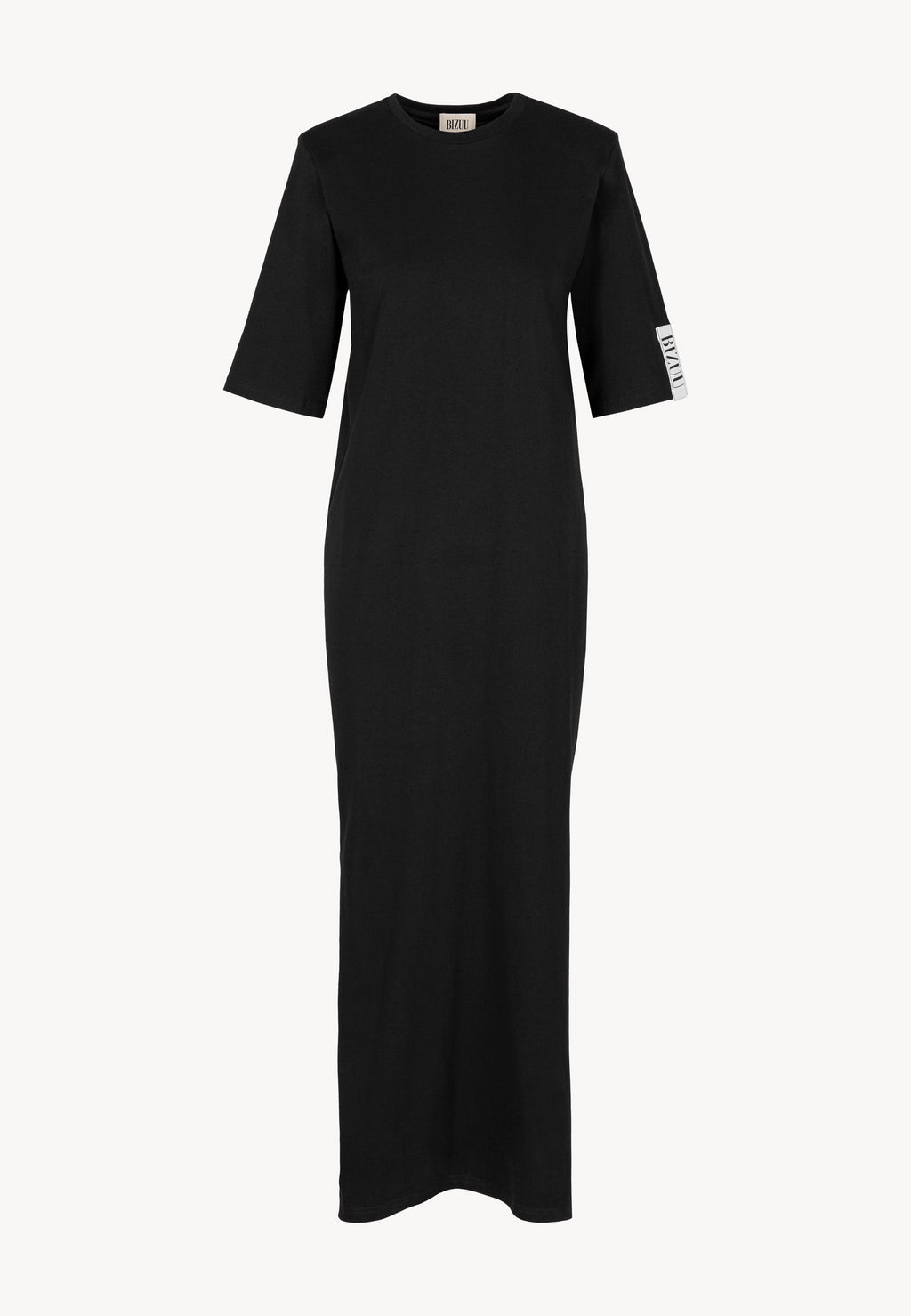 Czarna sukienka maxi z dzianiny JULISSA