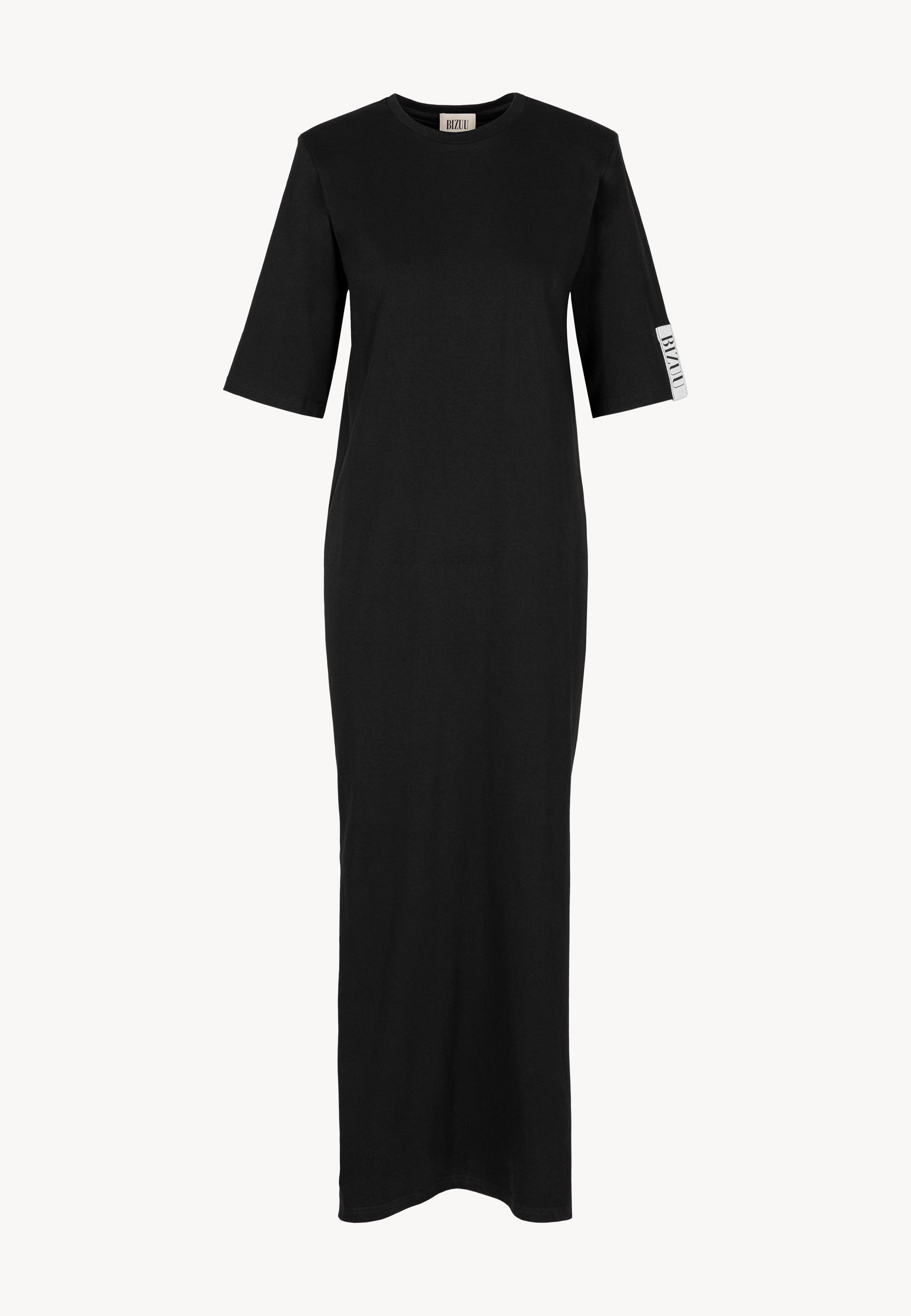 Czarna sukienka maxi z dzianiny JULISSA