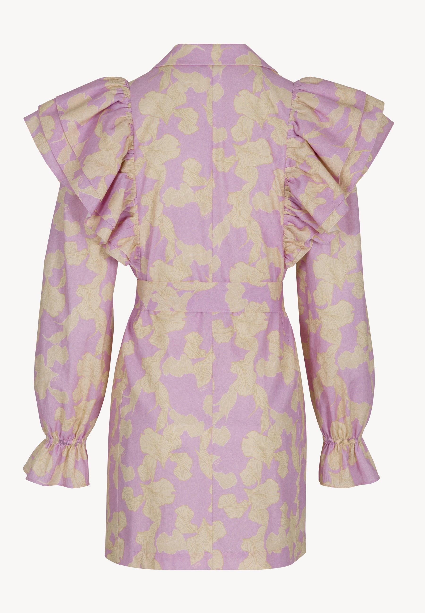 Mini sukienka z falbankami CALISTA fioletowa