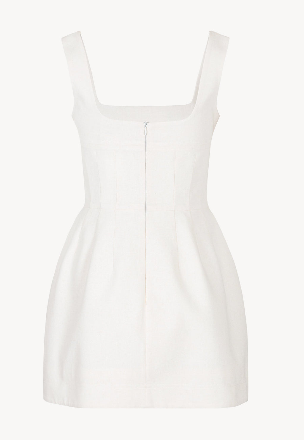 Mini sukienka na grubych ramiączkach NARBONA kremowa