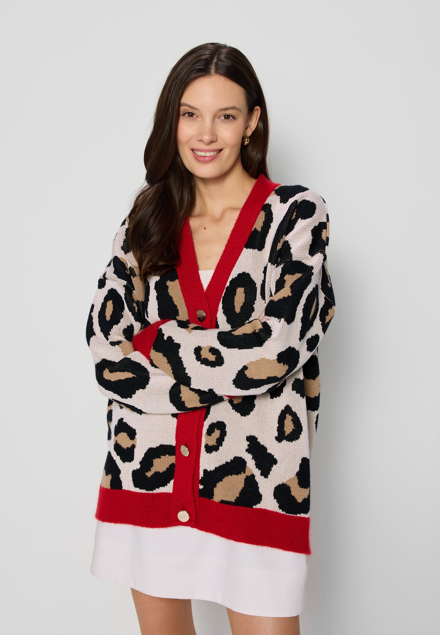 Mini sukienka na grubych ramiączkach NARBONA kremowa