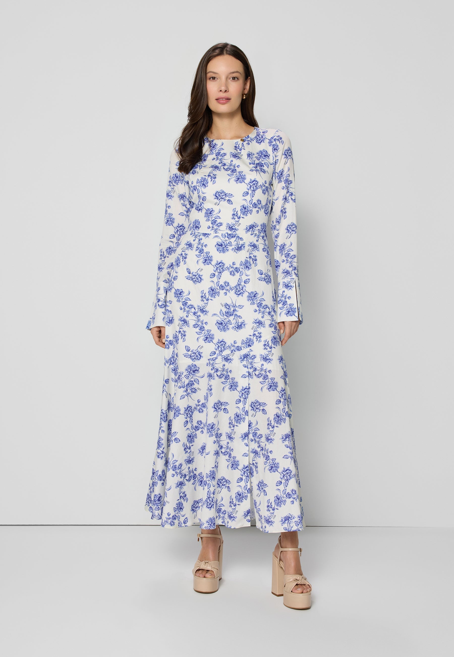 Midi sukienka w kwiaty IVYNI