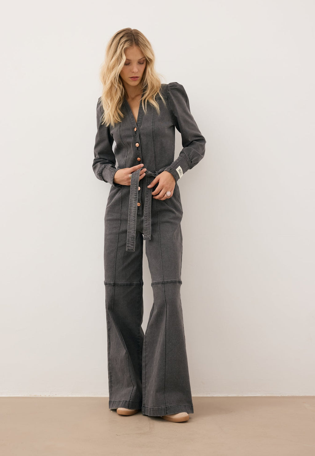 Jeansowy kombinezon MENDINA szary