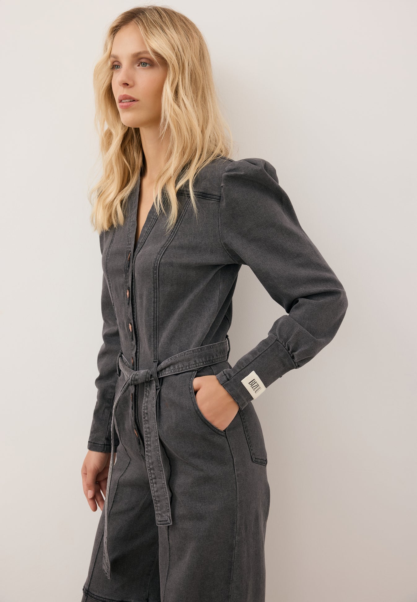 Jeansowy kombinezon MENDINA szary