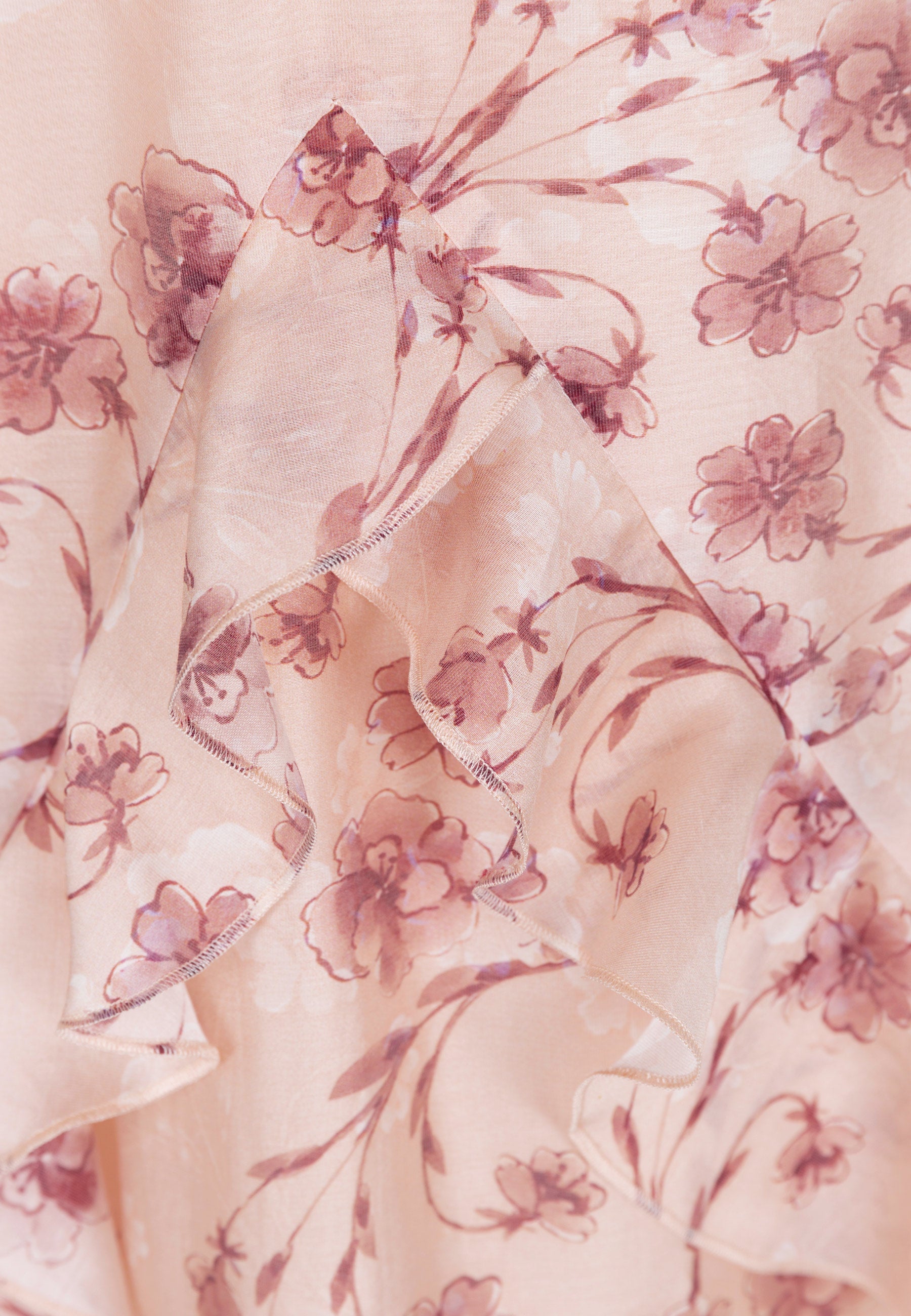 Maxi sukienka w kwiatowy print PATRICA beżowa