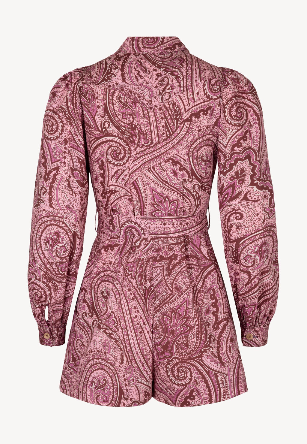 Czerwony kombinezon z wiązaniem w talii MARCELLO