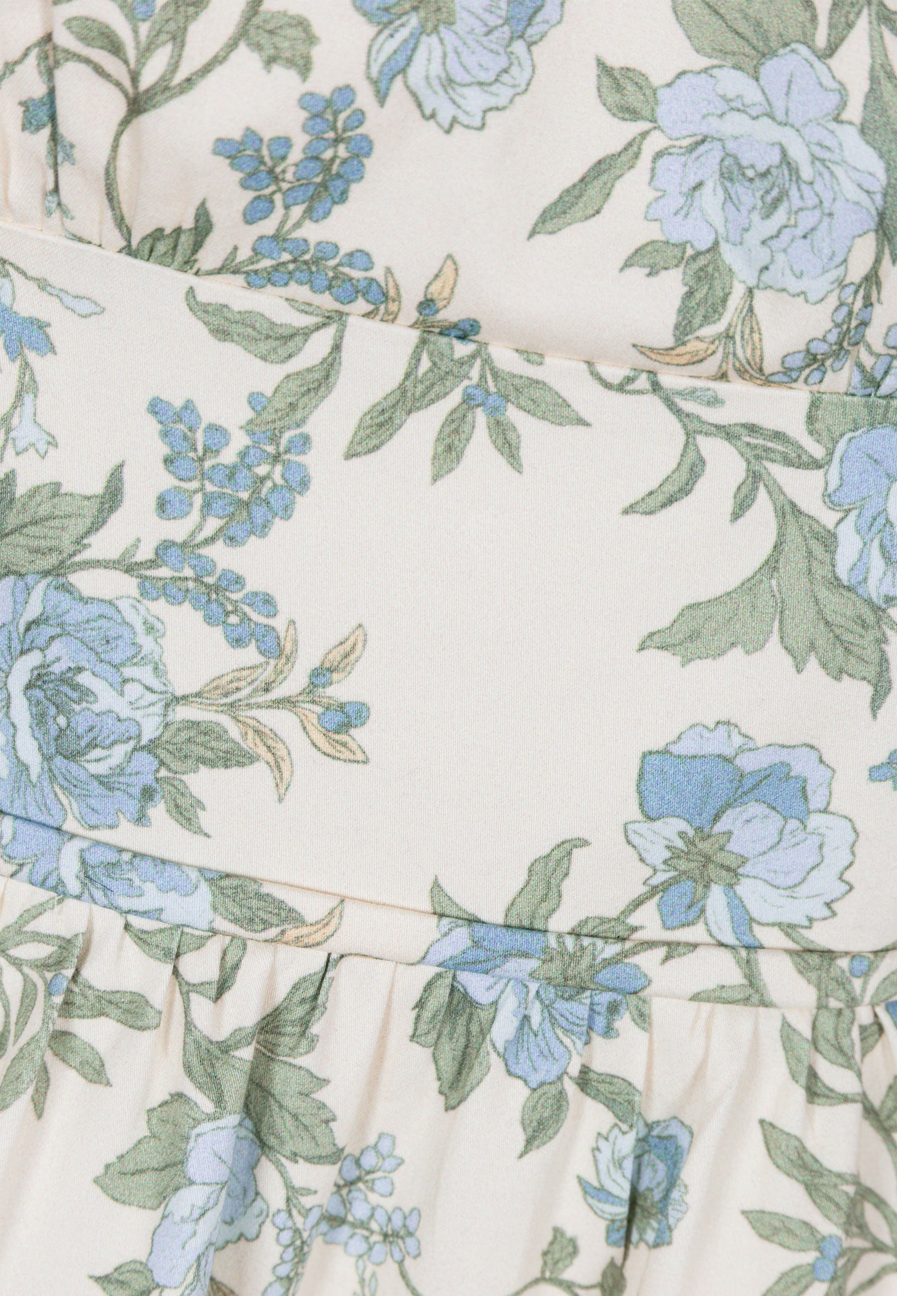 Kremowa sukienka mini z kwiatowym printem CHARELLA