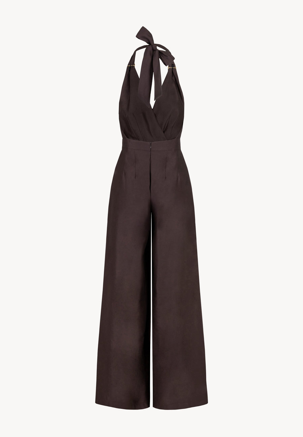 Brązowy kombinezon z domieszką lnu ARATIKA
