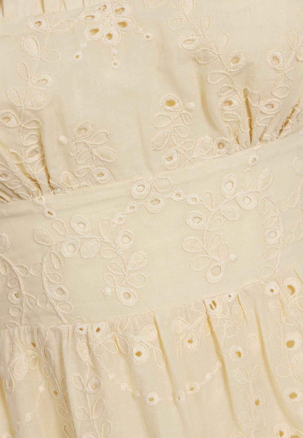 Żółta sukienka midi z kwiatowym haftem CORSICA