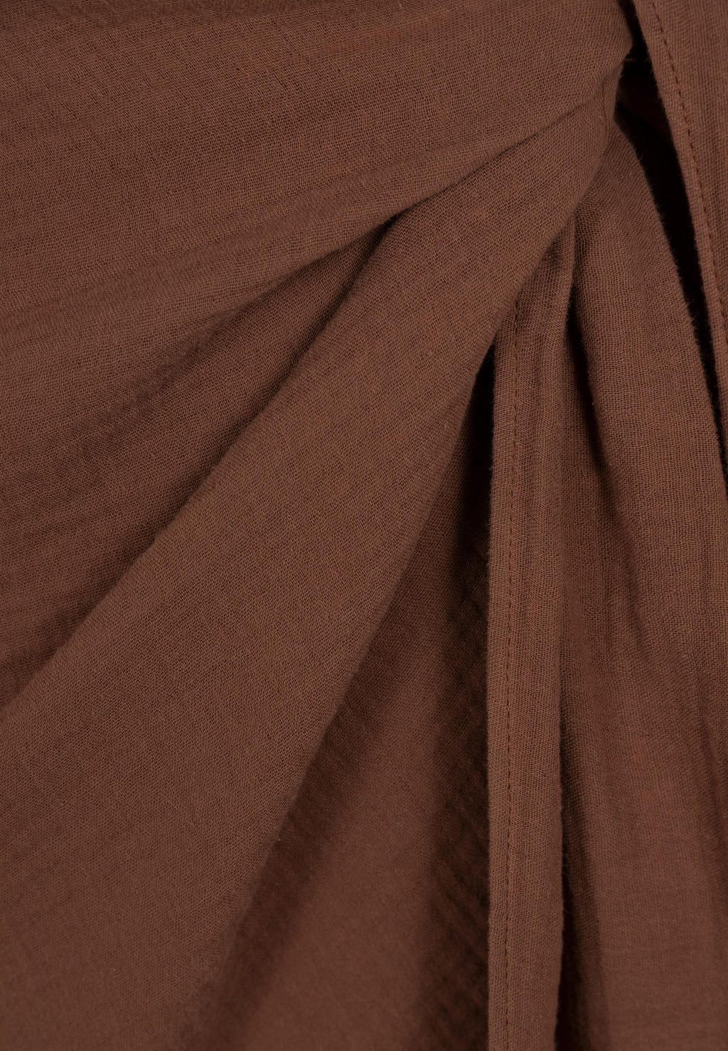 Brązowa sukienka mini z bawełny organicznej MOULINS