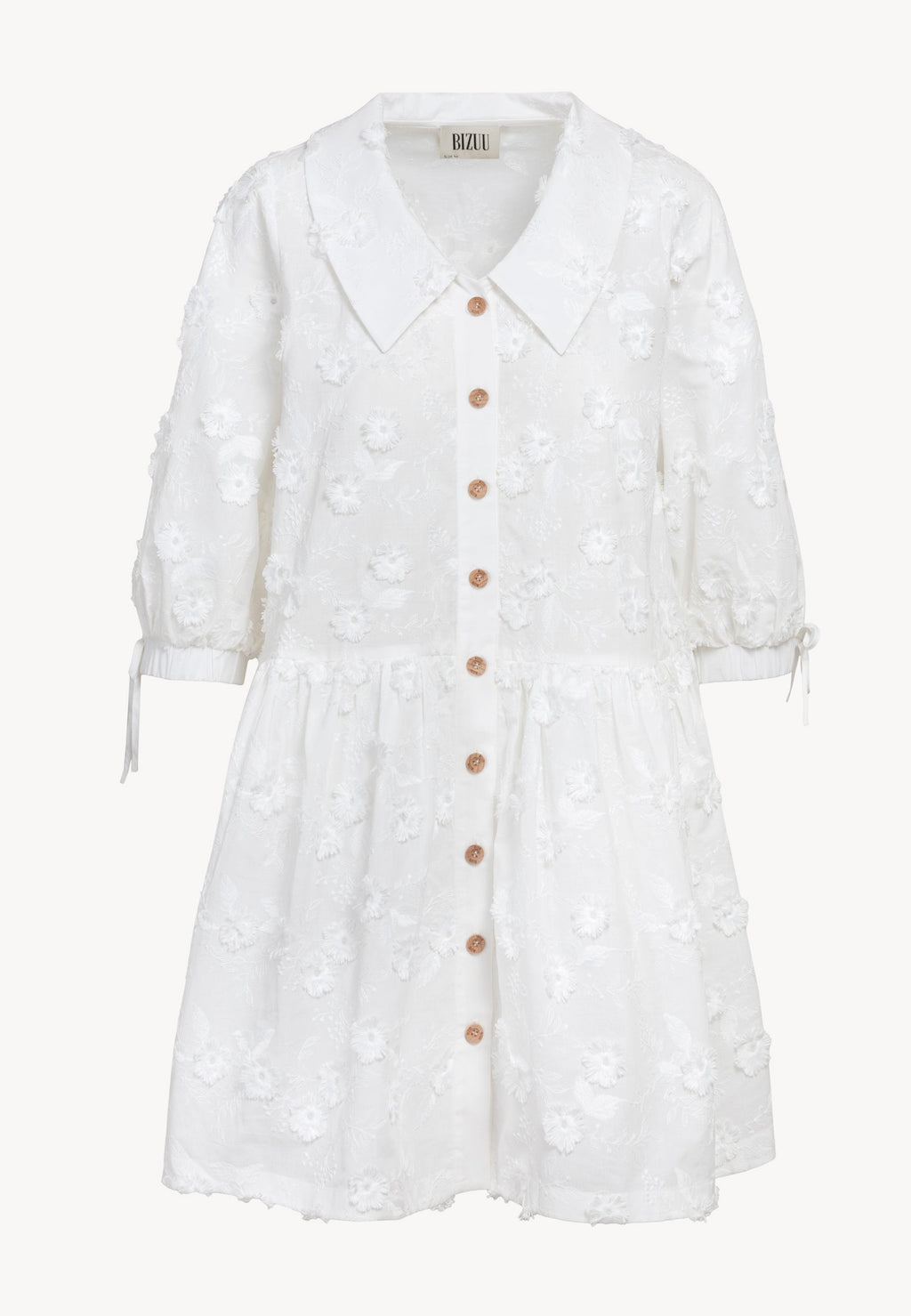 Biała rozszerzana sukienka mini VIKKA