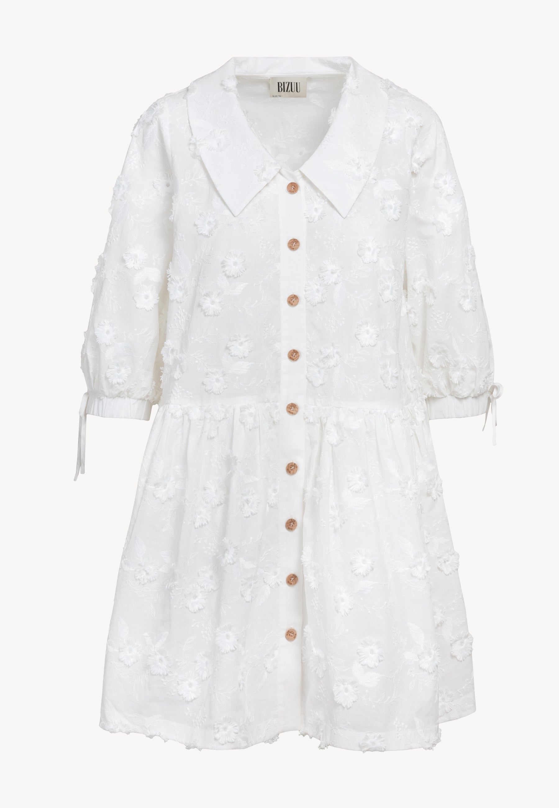 Biała rozszerzana sukienka mini VIKKA