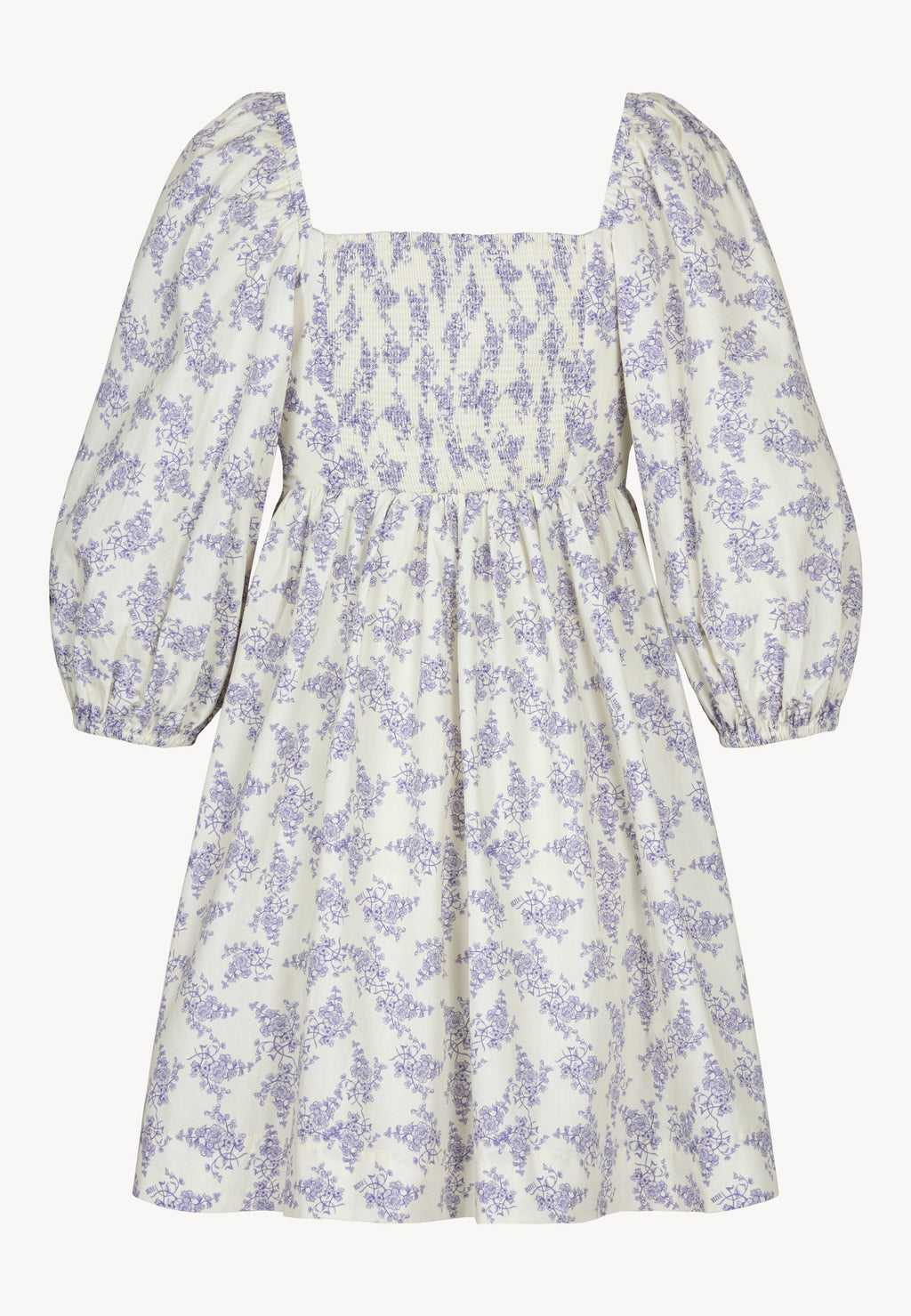 Kremowa sukienka mini w autorski print ALMAR