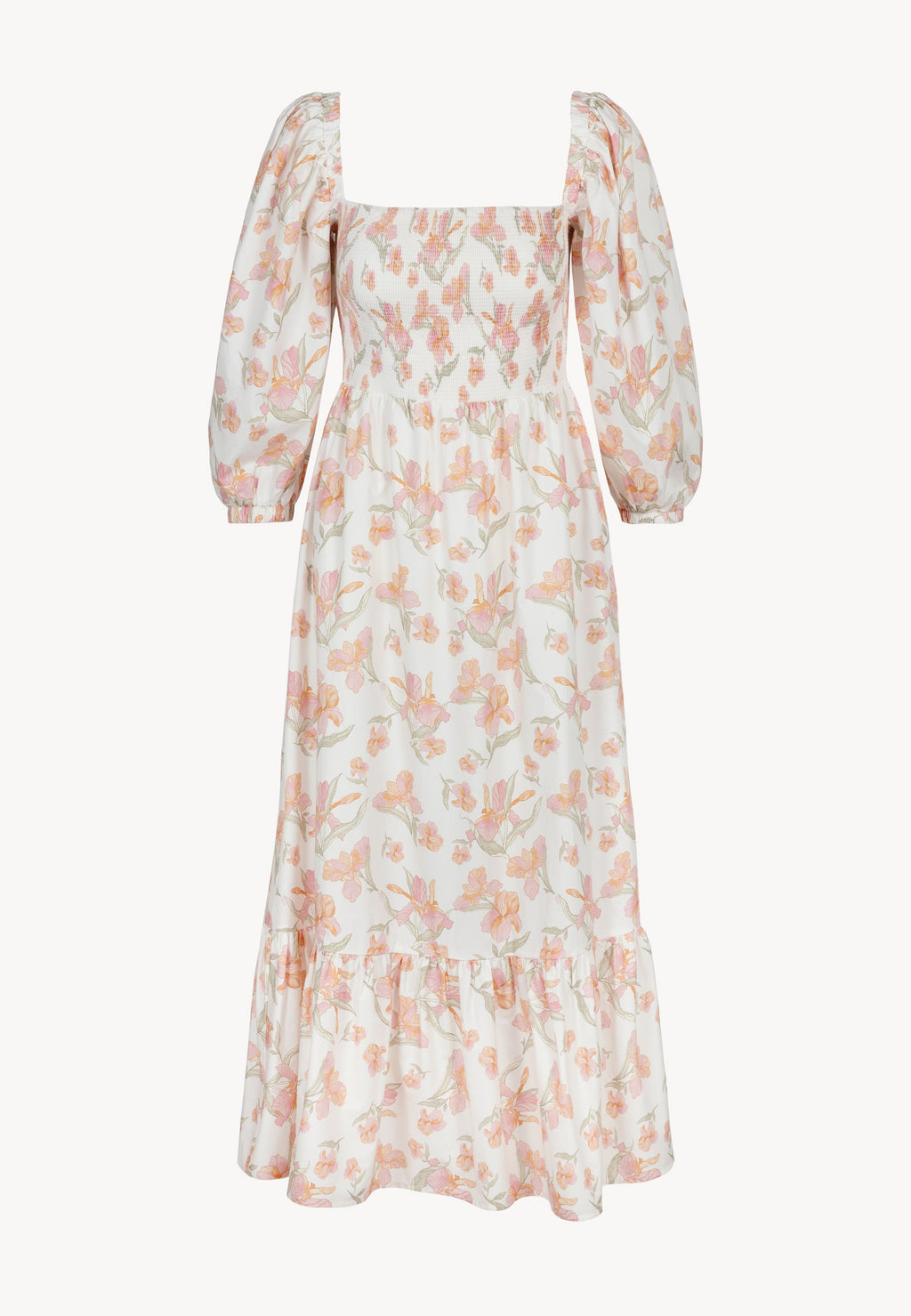 Midi sukienka w kwiatowy print LUMIA multikolor