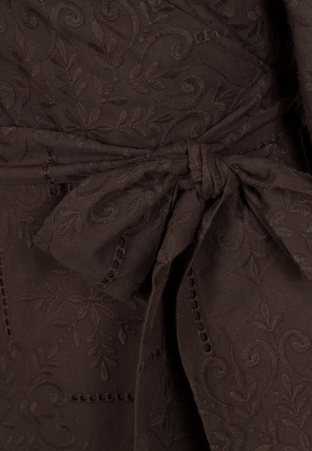 Kopertowa sukienka mini AMBROSIA brązowa