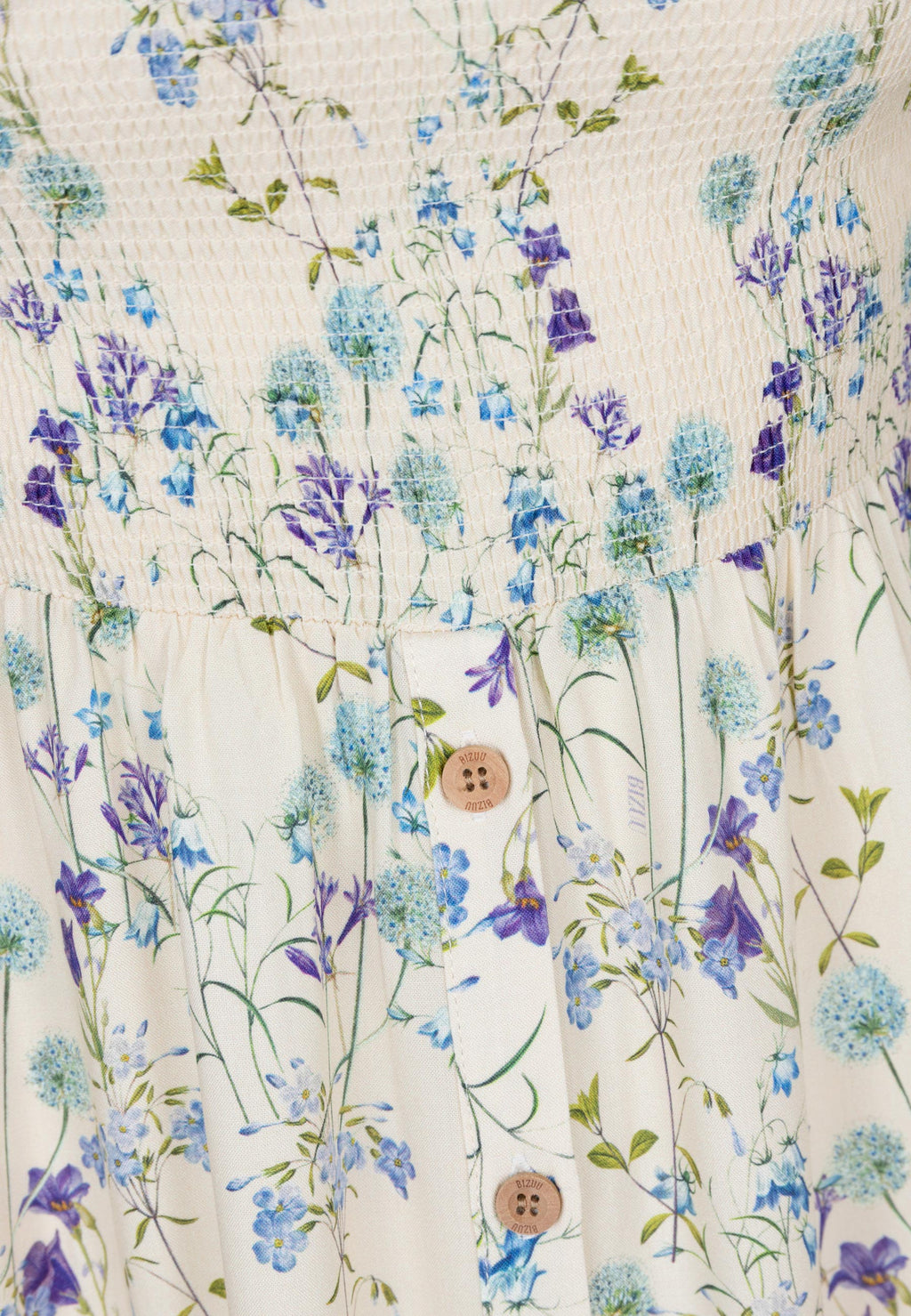 Kremowa sukienka midi w autorski print PATRYA