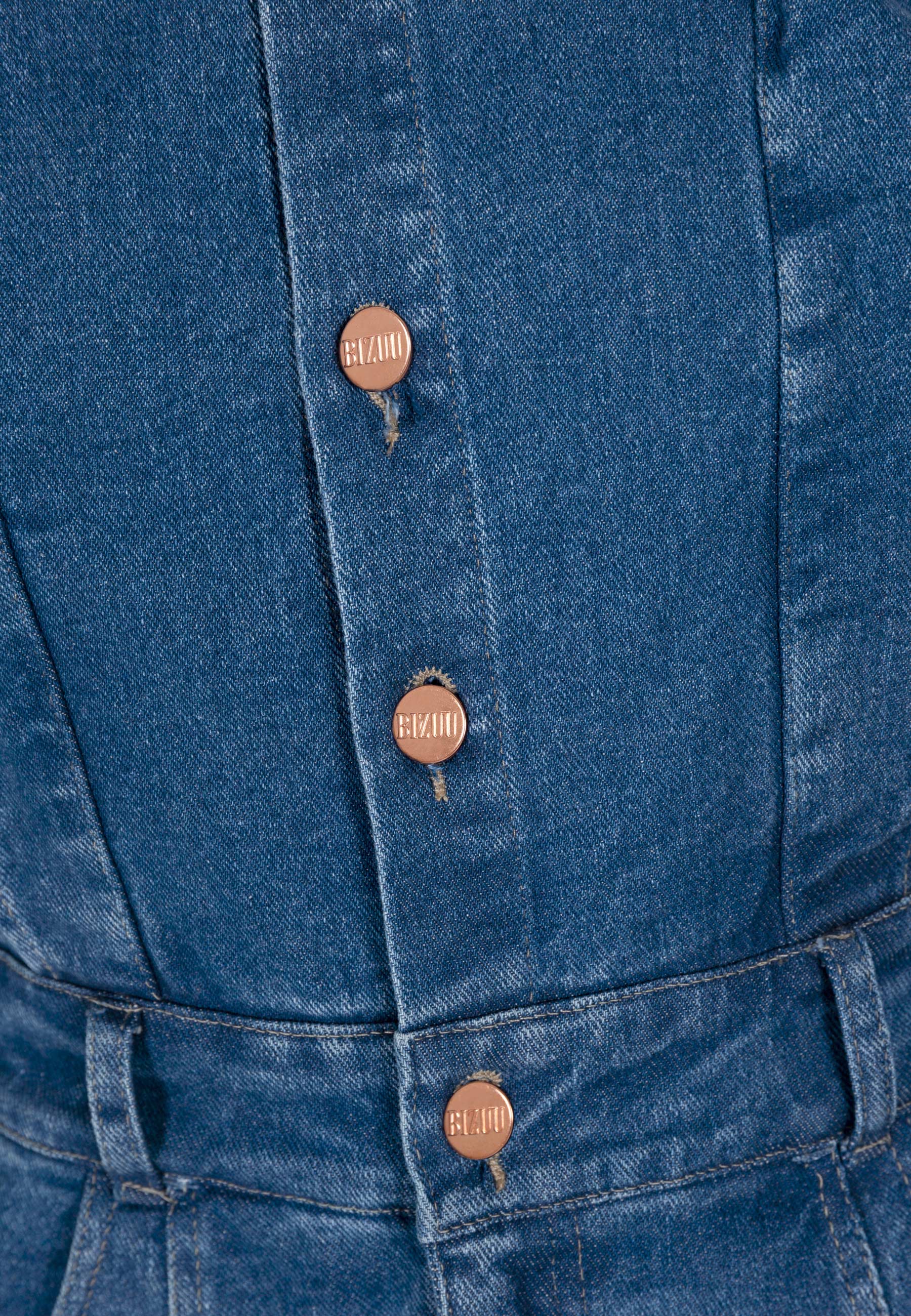 Midi sukienka jeansowa AIDEN niebieski