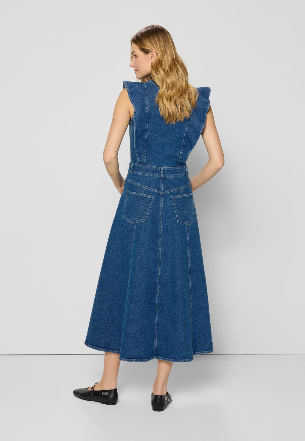 Midi sukienka jeansowa AIDEN niebieski