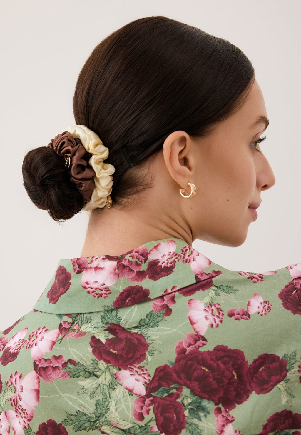 Mini sukienka z bawełny w autorski print SOREZIA zielona