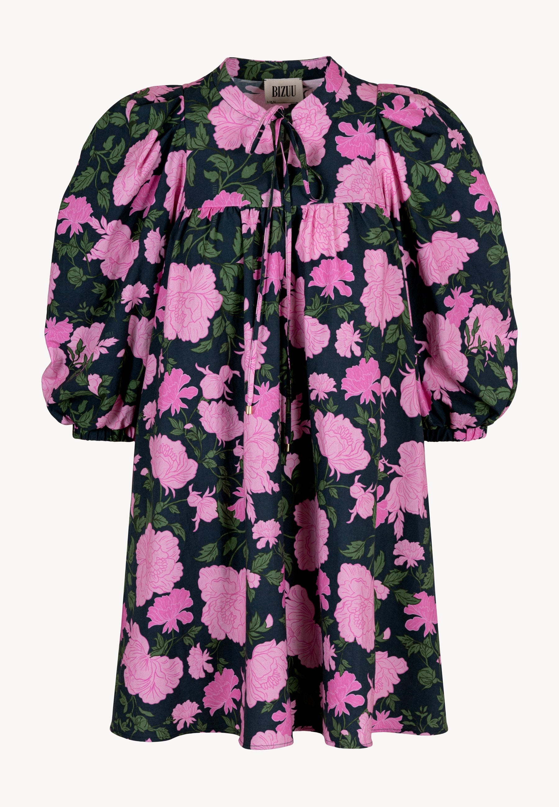 Mini sukienka z rozkloszowanym dołem AYOTE różowa