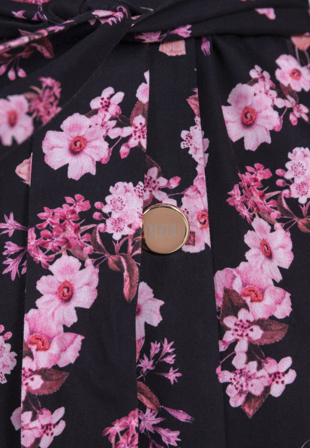 Czarna sukienka mini w kwiatowy print GEORGINA