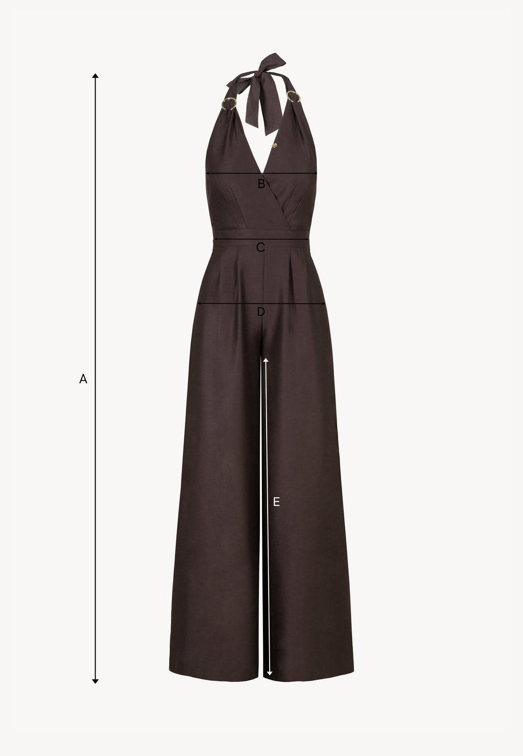 Brązowy kombinezon z domieszką lnu ARATIKA