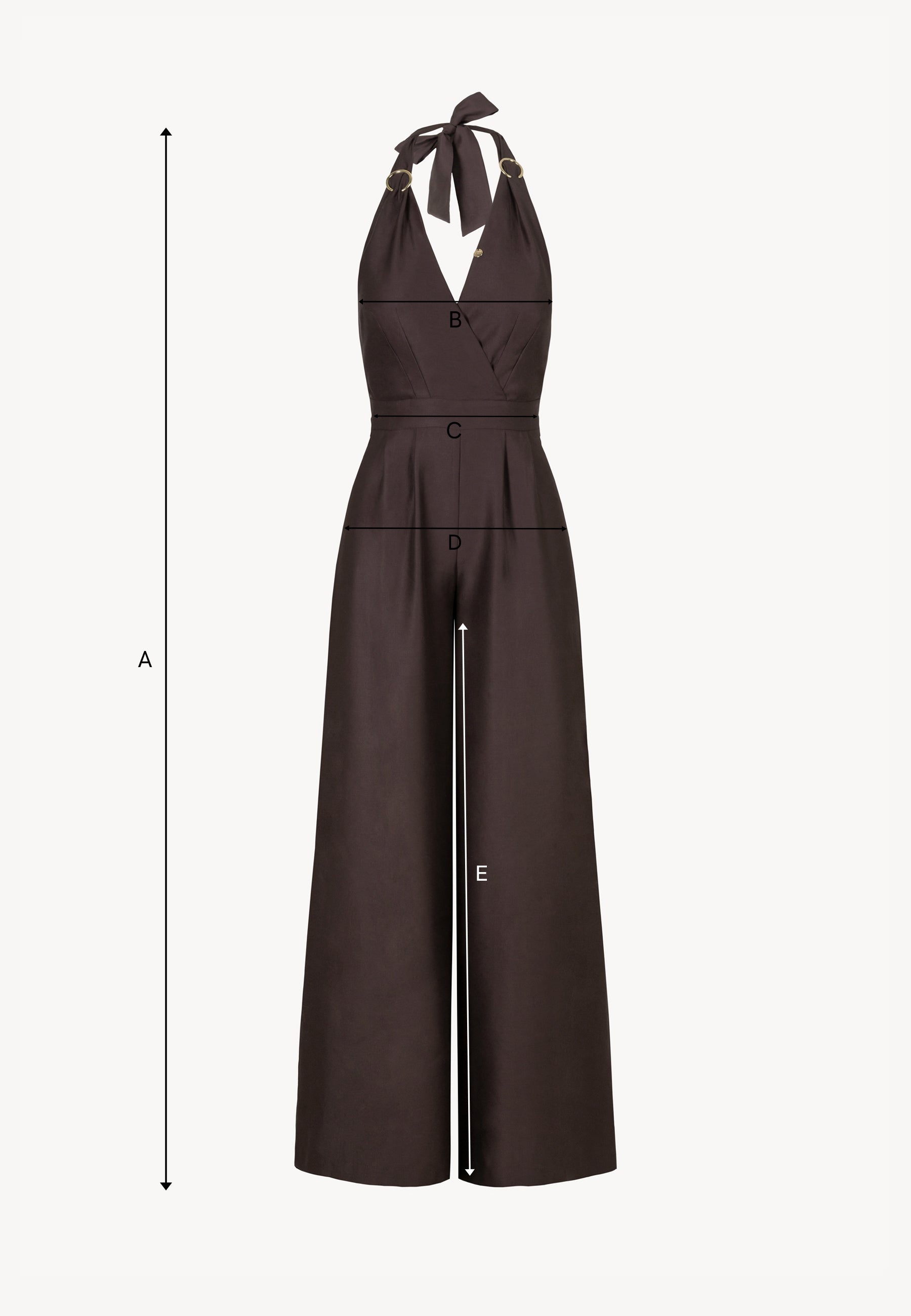 Brązowy kombinezon z domieszką lnu ARATIKA