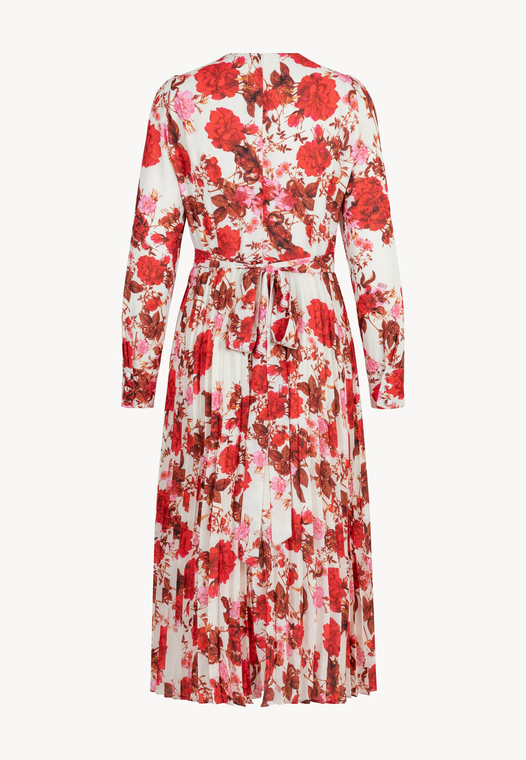 Midi sukienka z plisowanym dołem NYLA kremowy