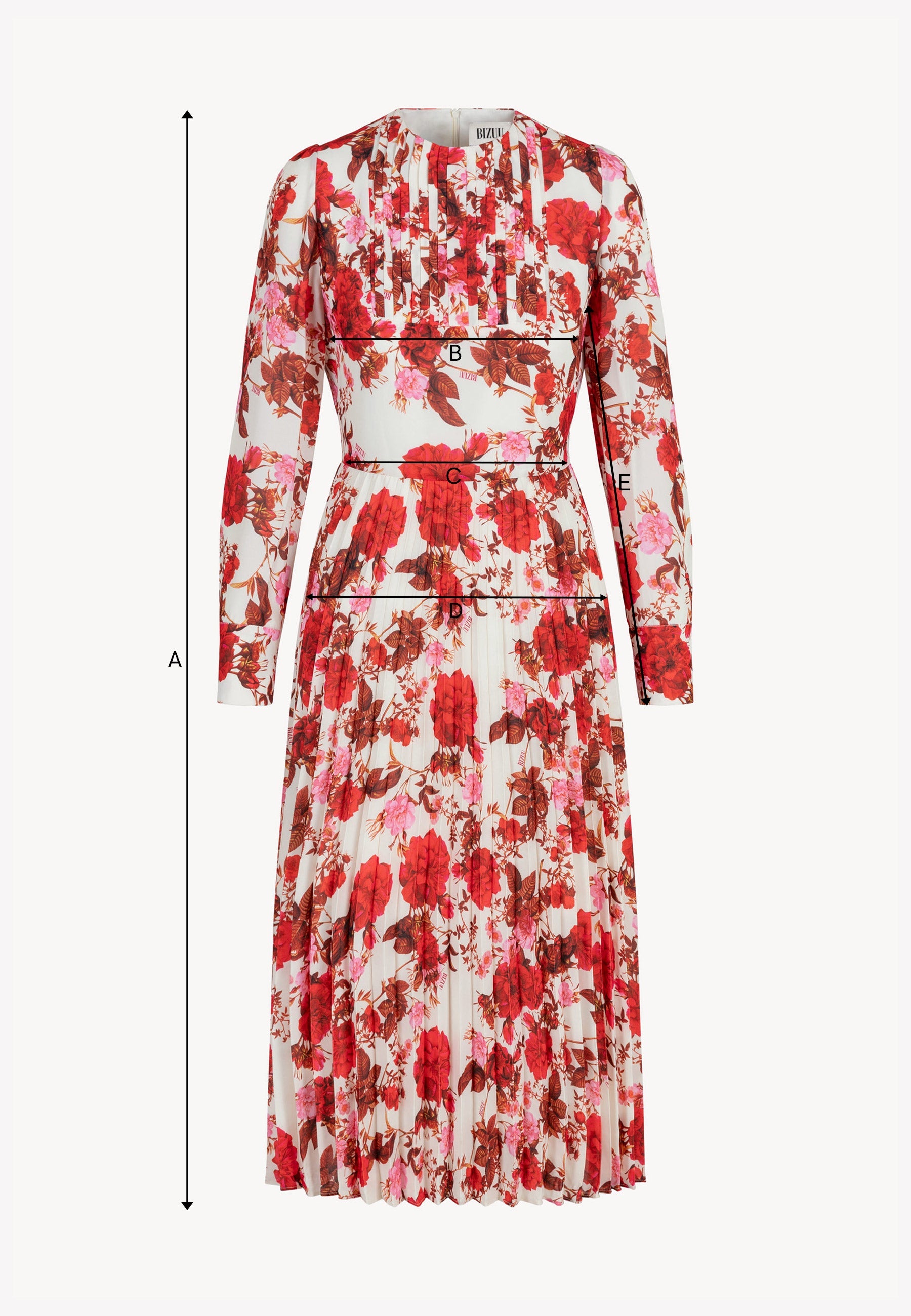 Midi sukienka z plisowanym dołem NYLA kremowy