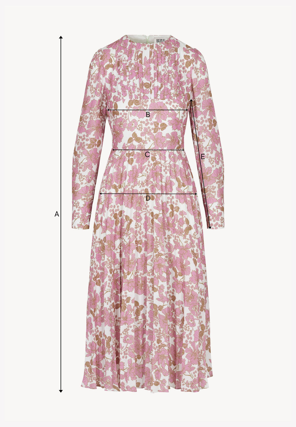 Midi sukienka z plisowanym dołem NYLA różowa