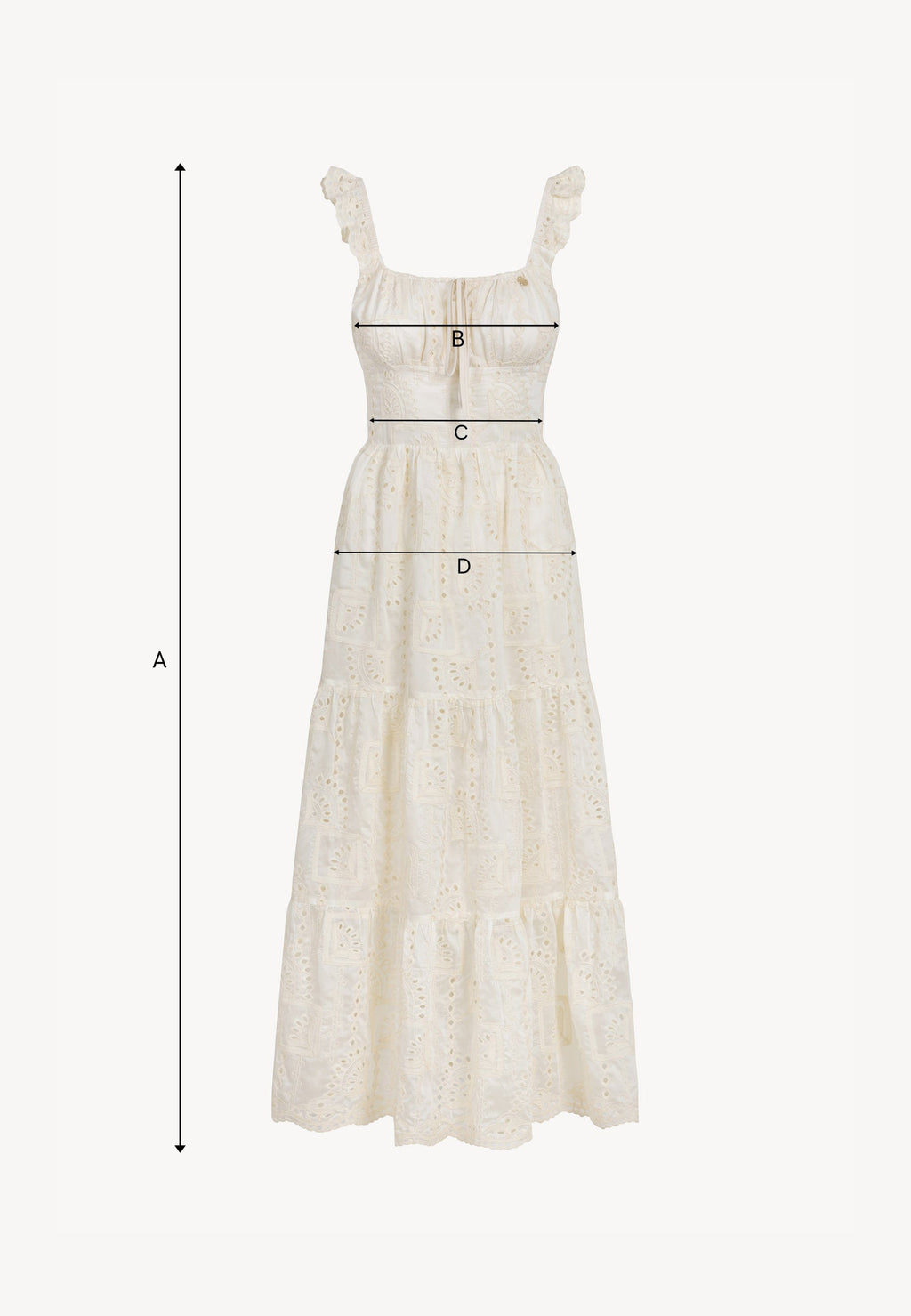 Kremowa sukienka z wiązaniem w dekolcie ROCHELLE