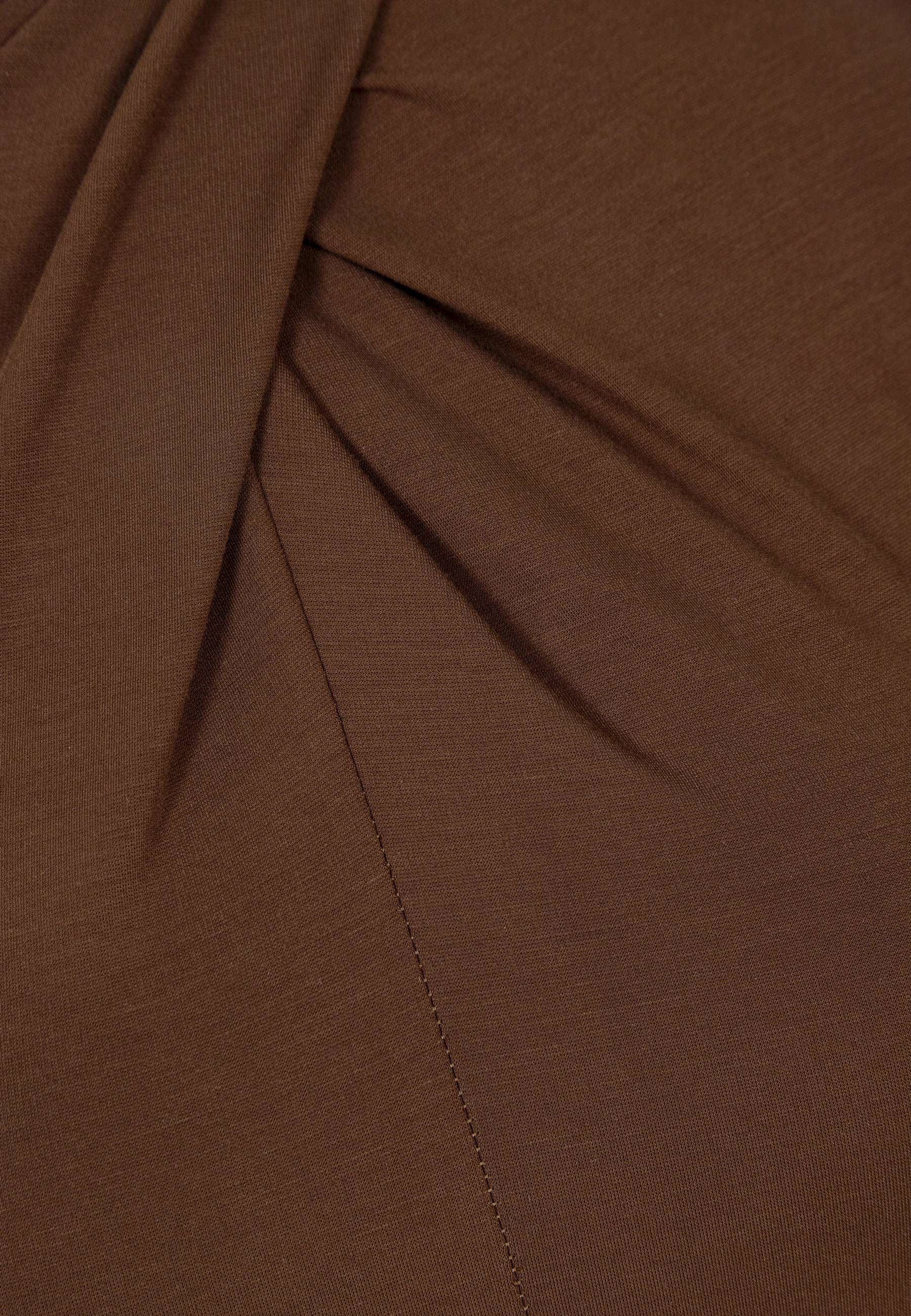 Midi sukienka z ozdobnym splotem ROTTA brązowa