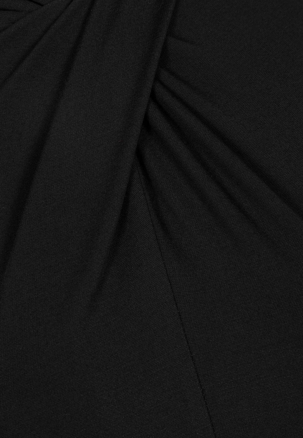 Midi sukienka z ozdobnym splotem ROTTA czarna