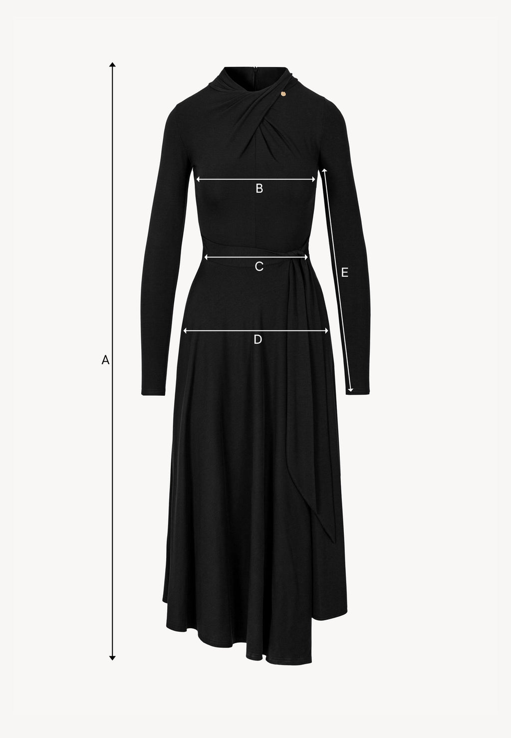 Midi sukienka z ozdobnym splotem ROTTA czarna