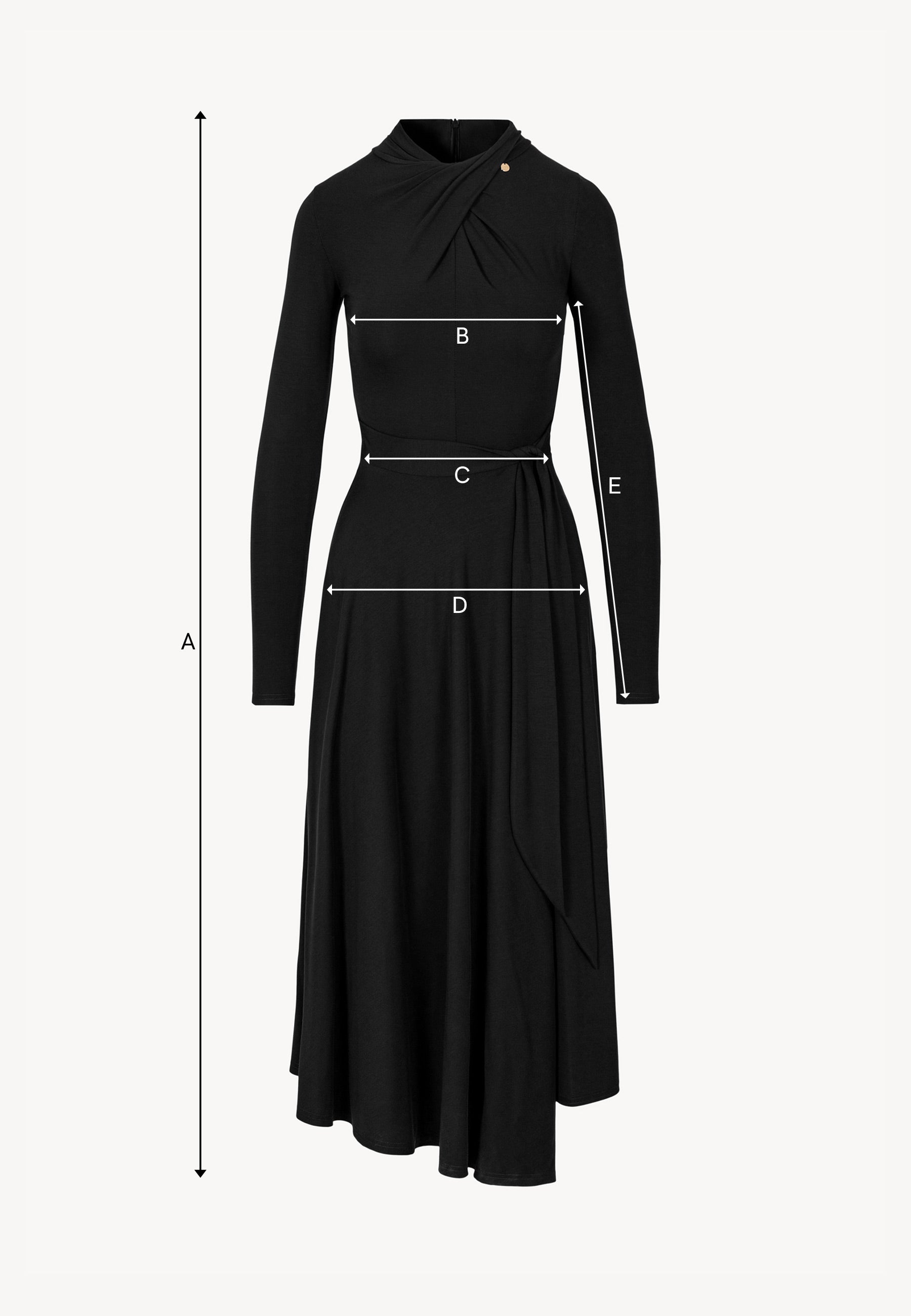 Midi sukienka z ozdobnym splotem ROTTA czarna