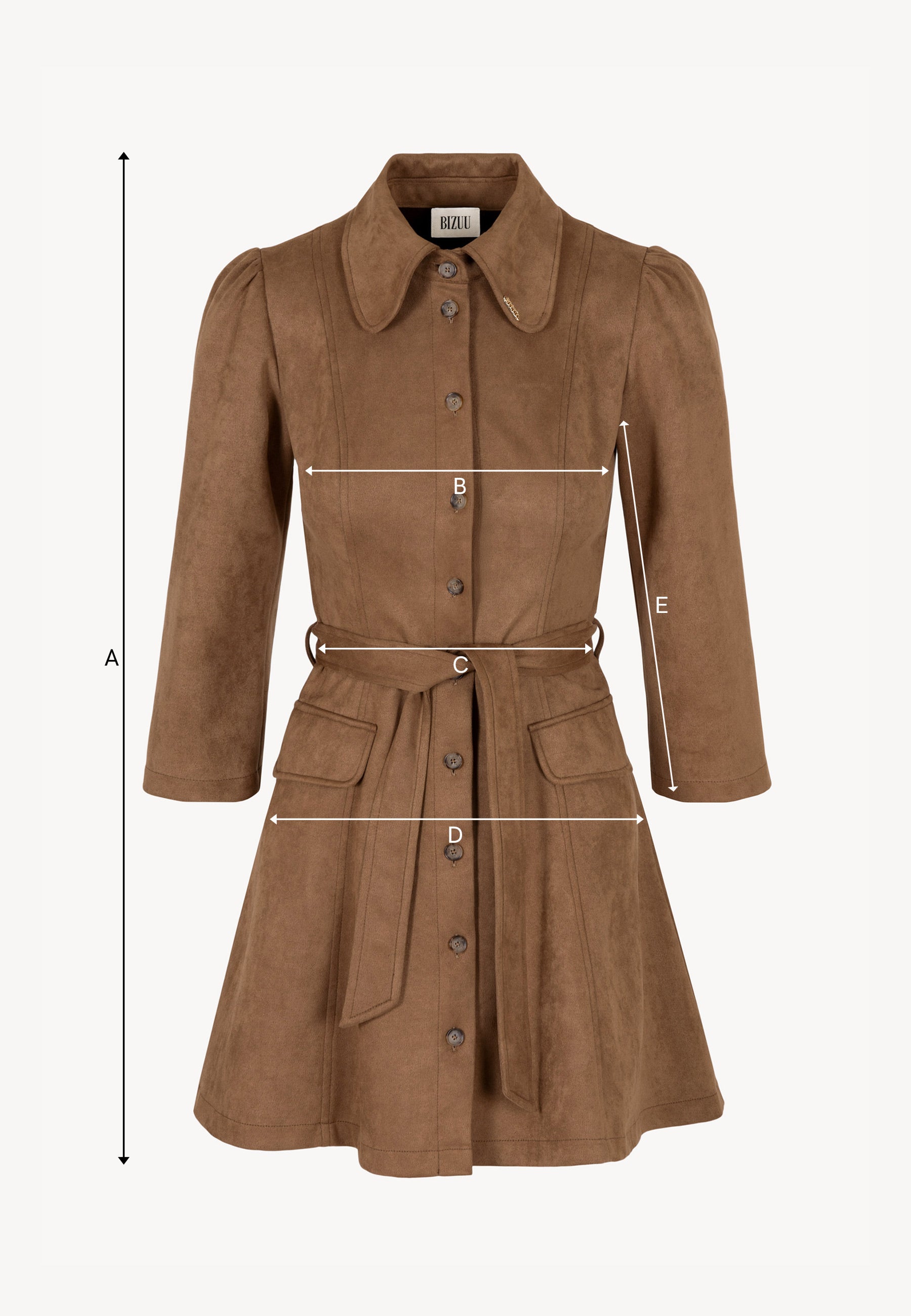 Sukienka z brązowego zamszu ZORELLE