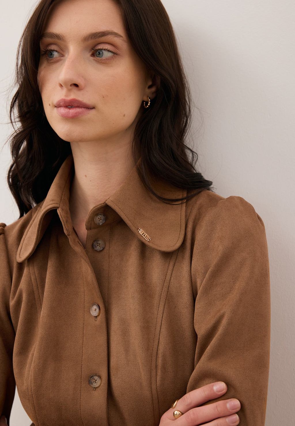 Sukienka z brązowego zamszu ZORELLE