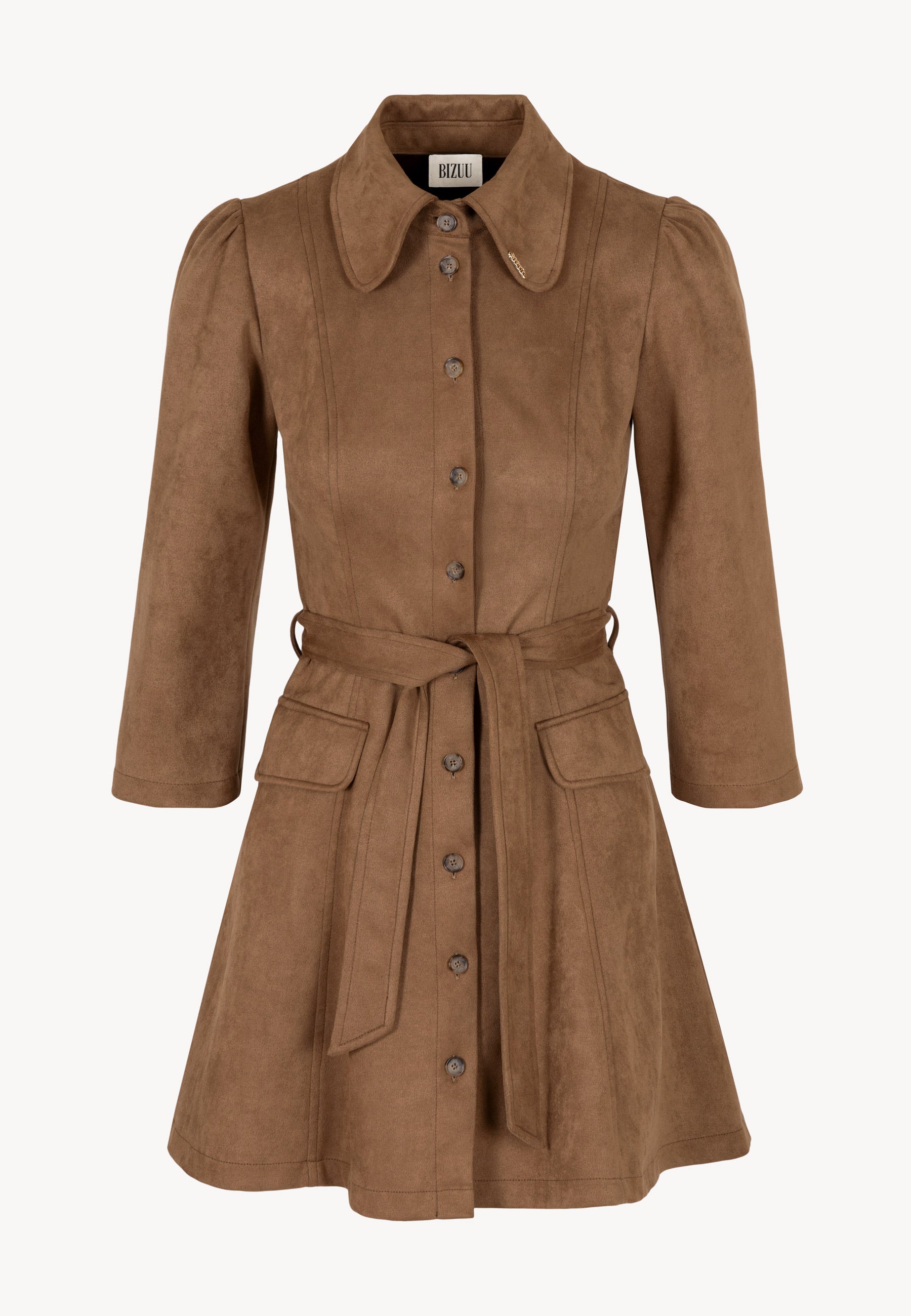 Sukienka z brązowego zamszu ZORELLE