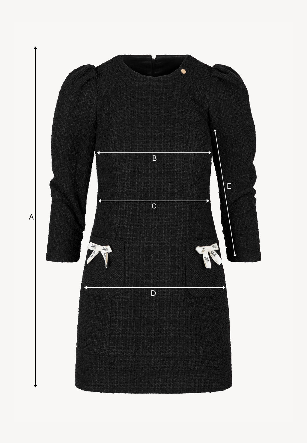 Czarna sukienka z kokardką z logo NOILLY